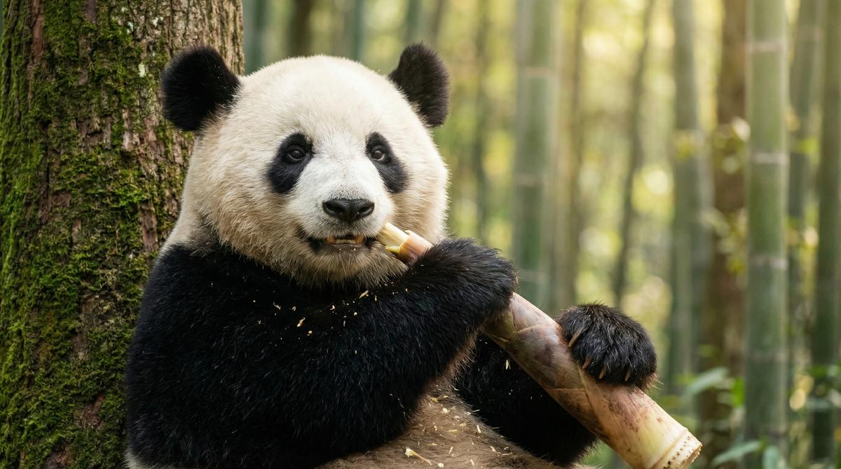 黄片熊猫视频 - 国宝竹林午餐视频